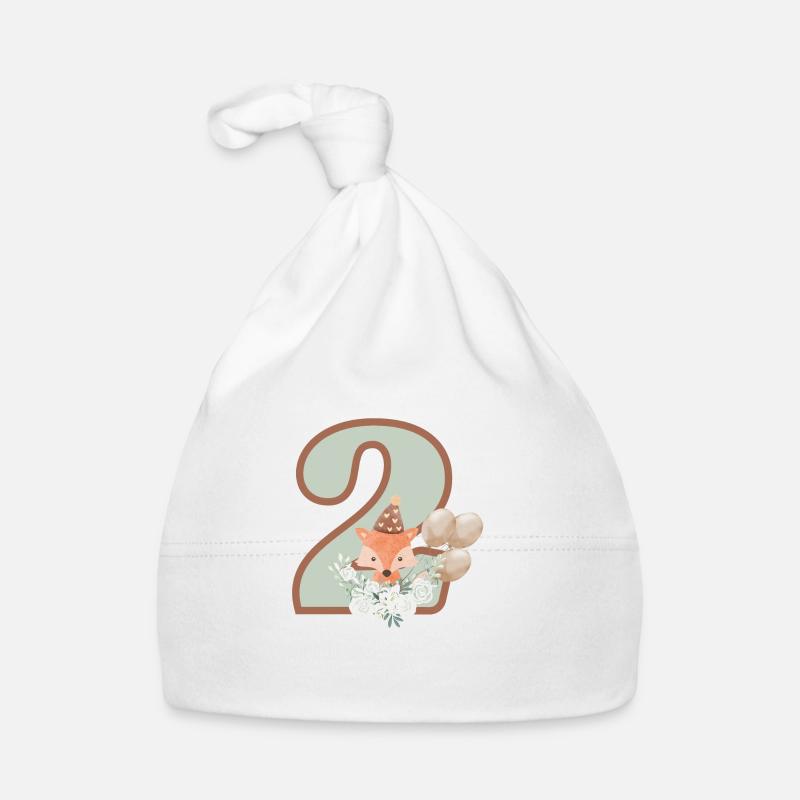 2e anniversaire renard fleurs Bonnet bio Bébé