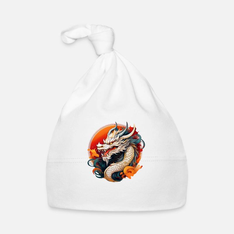 Wild animal en colère dragon motivation combative Bonnet bio Bébé