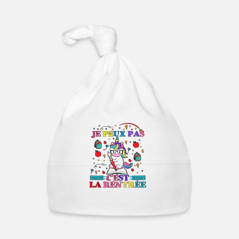 J'Peux Pas C'est la Rentrée Cadeau Licorne Bonnet bio Bébé
