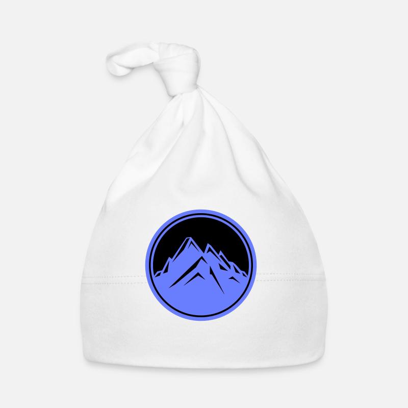 berge - Baby Bio-Mütze - Weiß