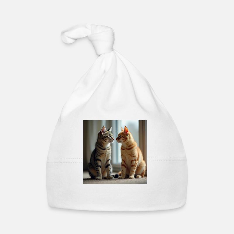 Deux chats Bonnet bio Bébé