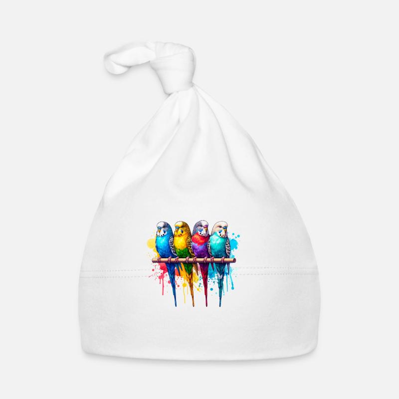 Perruches colorées Bonnet bio Bébé