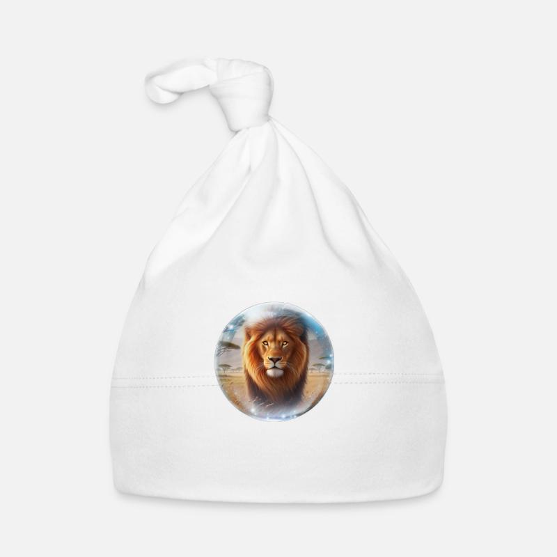 Lion dans la savane Bonnet bio Bébé