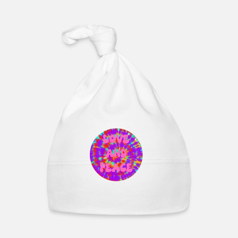 Love and Peace Organic Baby Cap
