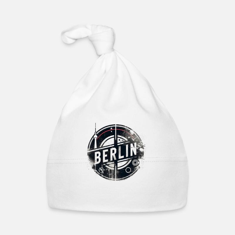 Berlin Grunge Design Alexanderplatz Berlin Bear Organic Baby Cap