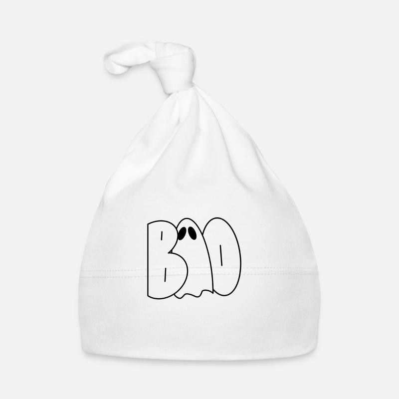 BOO Ghost Lettrage Bonnet bio Bébé