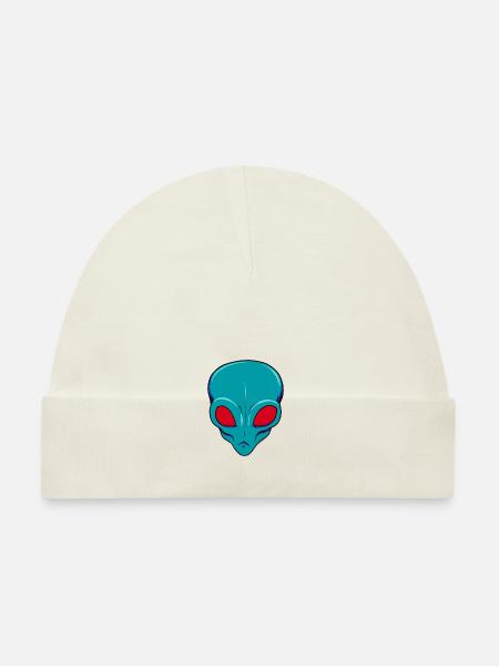 Alien - Organic Baby Cap - white - Front