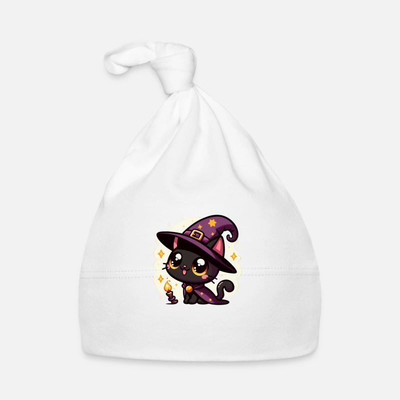 Spooky kitty Halloween Bonnet bio Bébé