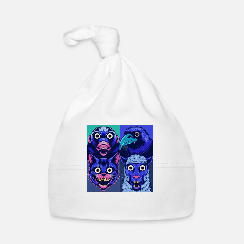 pop-art Rabe Schaf Katze Maulwurf Halloween Tiere Baby Bio-Mütze