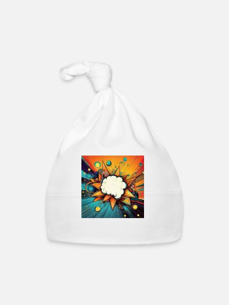 Vibrant Abstract Explosive Cloud Design - Organic Baby Cap - white - Front