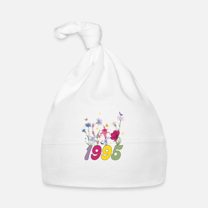 Année de naissance 1995 fleurs sauvages Bonnet bio Bébé