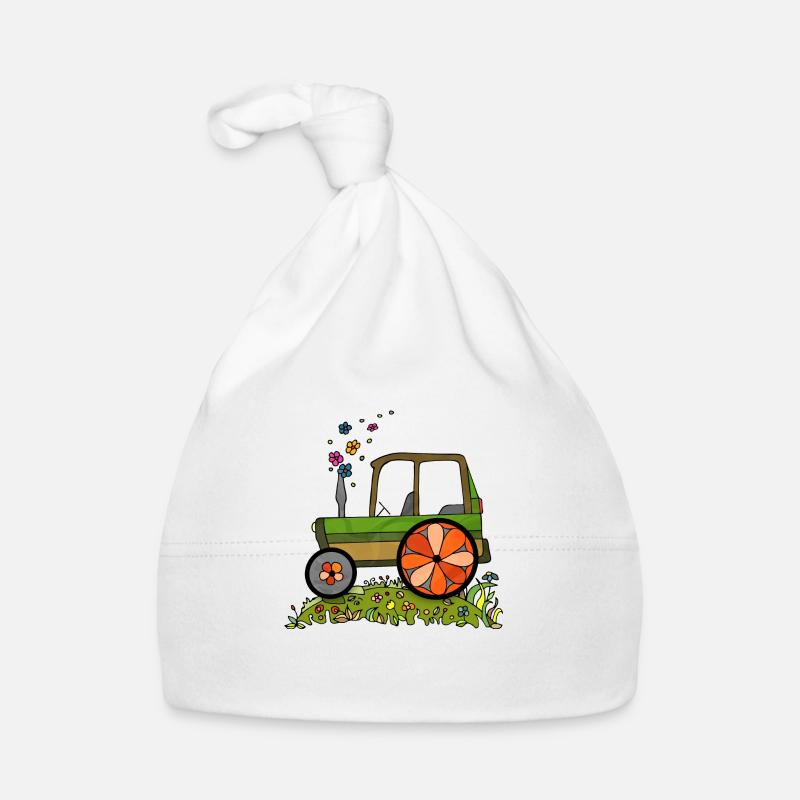 Tractor Organic Baby Cap
