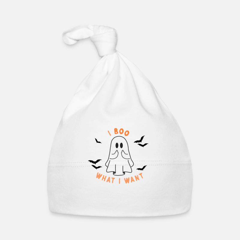 Naughty Ghost Organic Baby Cap