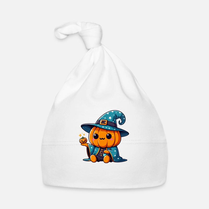 Mignon Magicien Citrouille d'halloween Bonnet bio Bébé