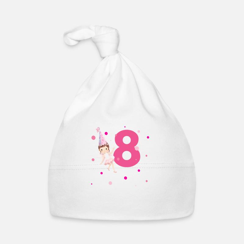8e anniversaire fée rose Bonnet bio Bébé