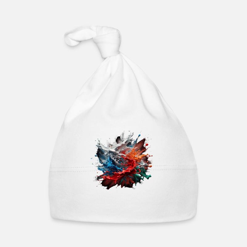 Colours - Organic Baby Cap - white