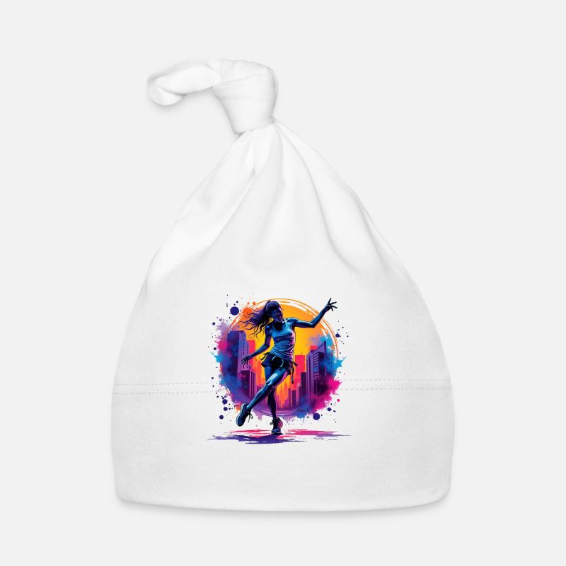 femme hip hop - Bonnet bio Bébé - blanc
