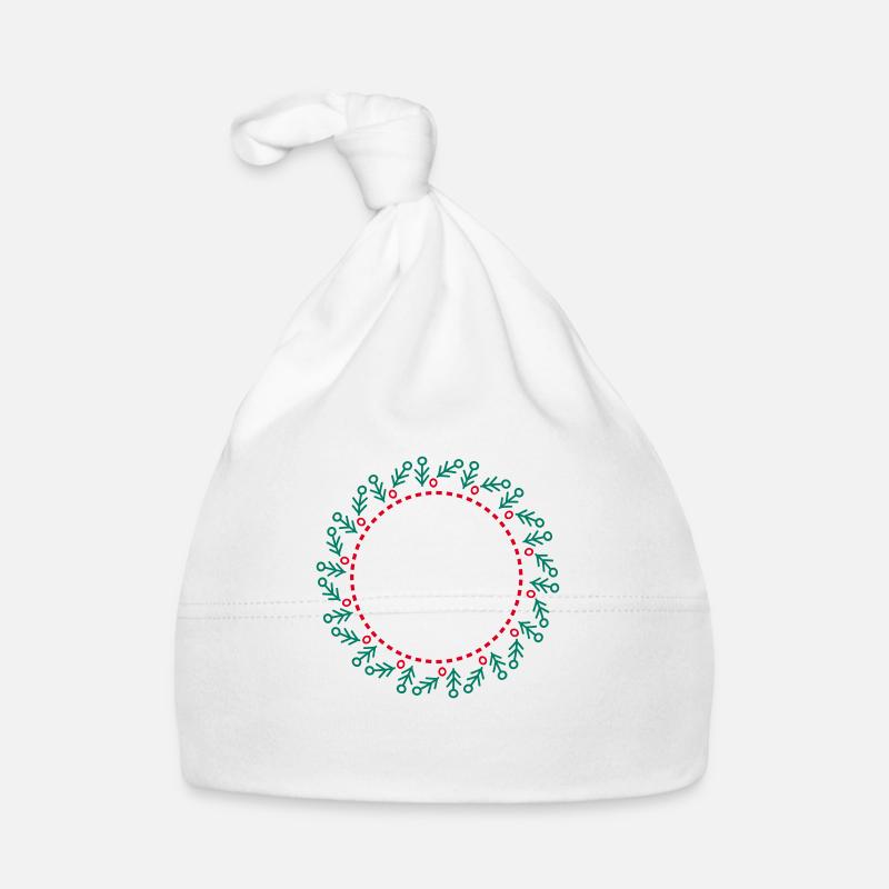 Neujahrs- und Weihnachtskranz Baby Bio-Mütze