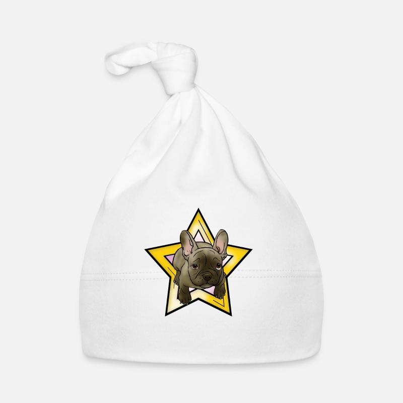 Chiot bouledogue français avec étoile Bonnet bio Bébé