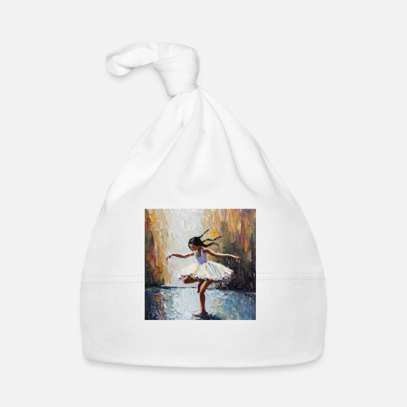 Danser sous la pluie - Bonnet bio Bébé - blanc