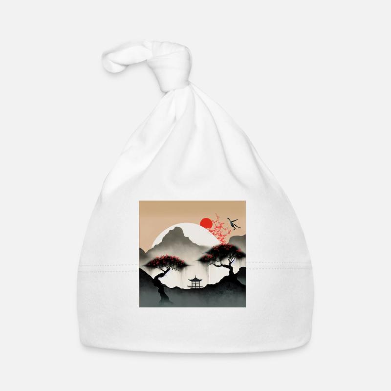 Chinesische Landschaft Baby Bio-Mütze