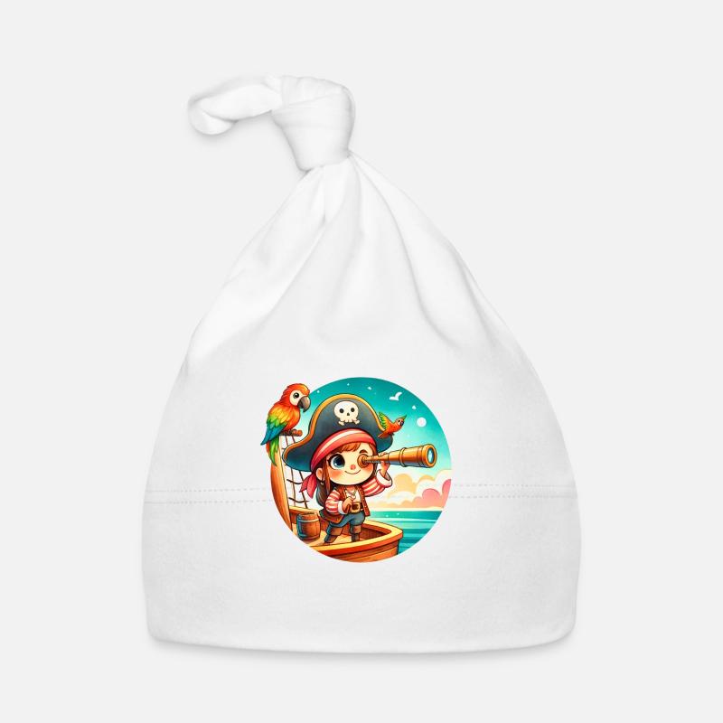 Crâne de pirate pour fille Bonnet bio Bébé