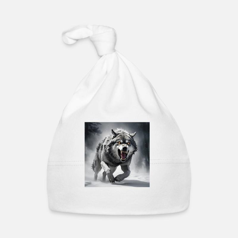 Wolf Tier Vektor Natur Illustration Design Wild Baby Bio-Mütze