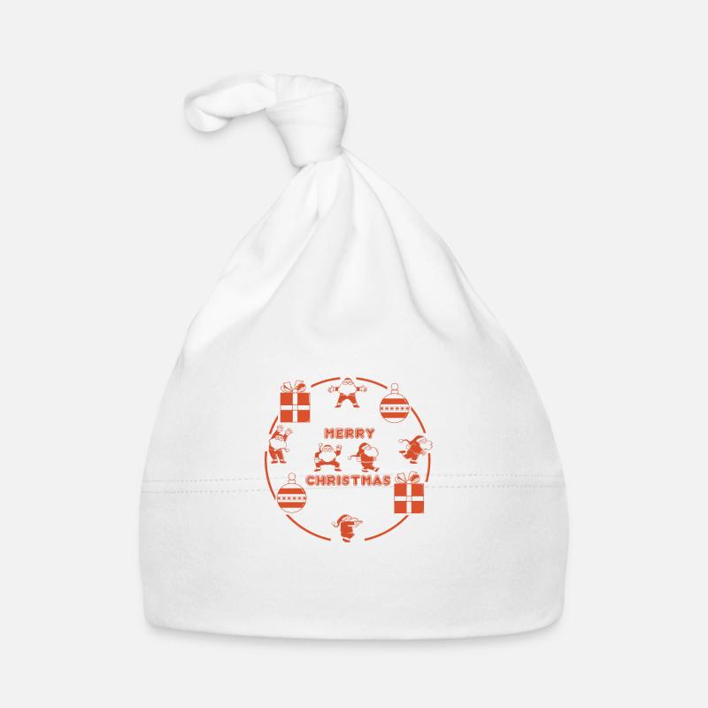 Der Weihnachtsmann im Kreis Baby Bio-Mütze