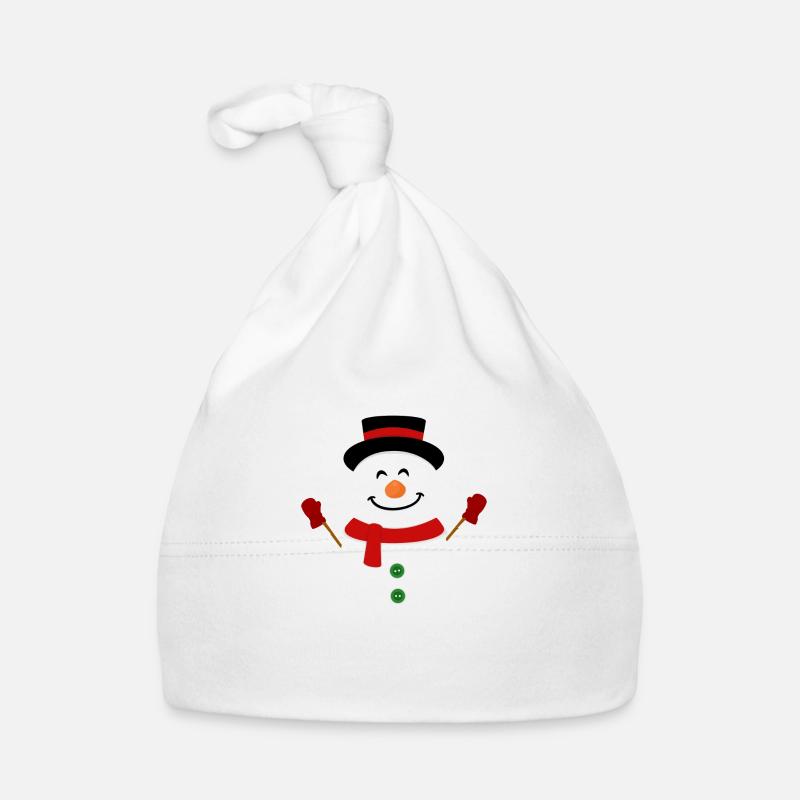 Happy snowman Organic Baby Cap