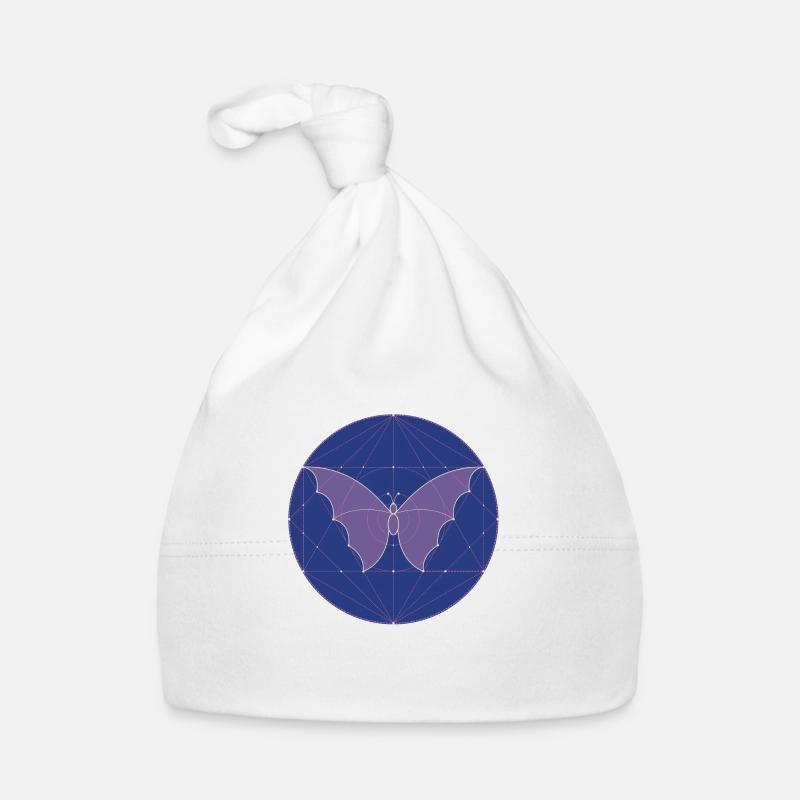 Sacred Geometry Butterfly Organic Baby Cap
