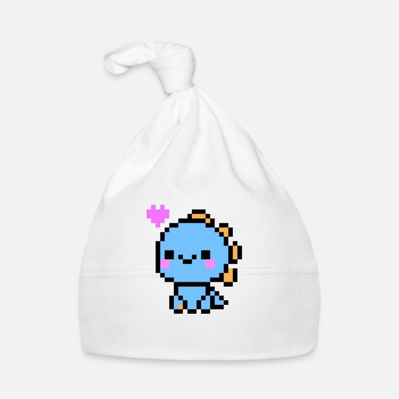 Cute Light Blue Dino Organic Baby Cap