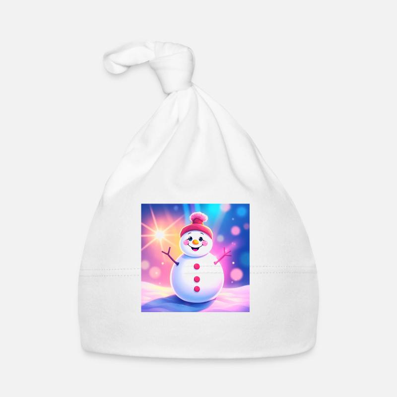 süßer Schneemann Baby Bio-Mütze