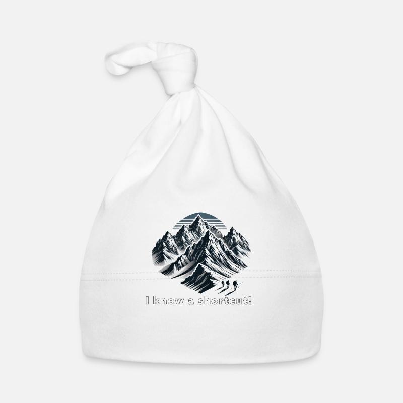 I know a shortcut! Mountains Hiking Extreme Organic Baby Cap