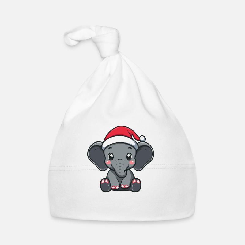 Noël des éléphants Bonnet bio Bébé