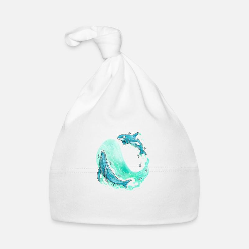 Whale Wave Organic Baby Cap