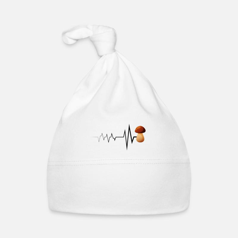 Steinpilze mit Herzschlag Baby Bio-Mütze