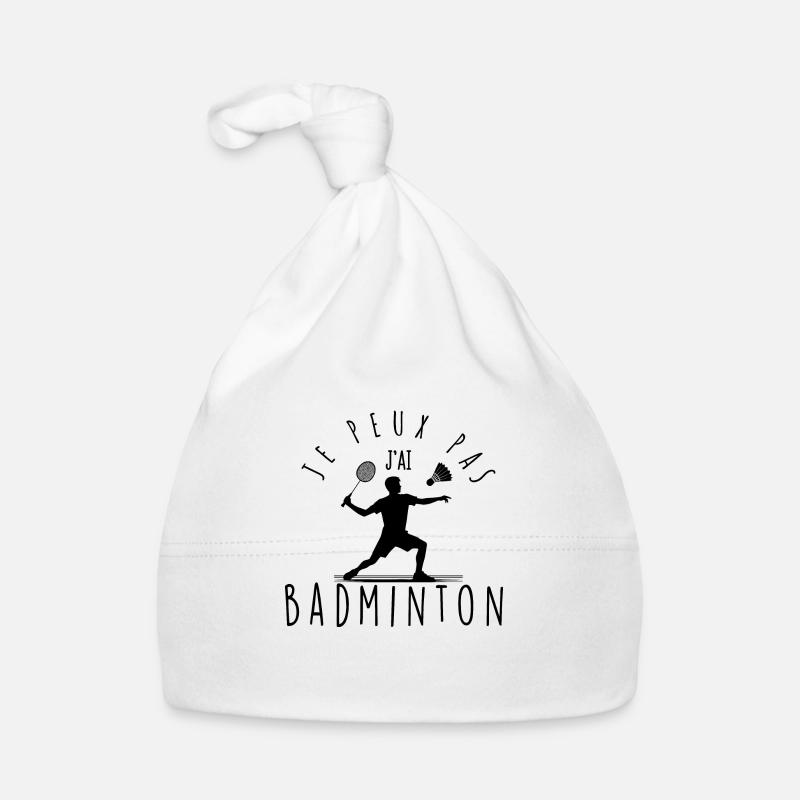 Ich kann nicht, ich habe Badminton. Baby Bio-Mütze