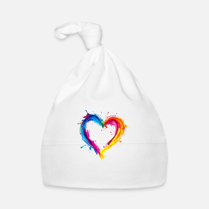 Herz Bunt Baby Bio-Mütze