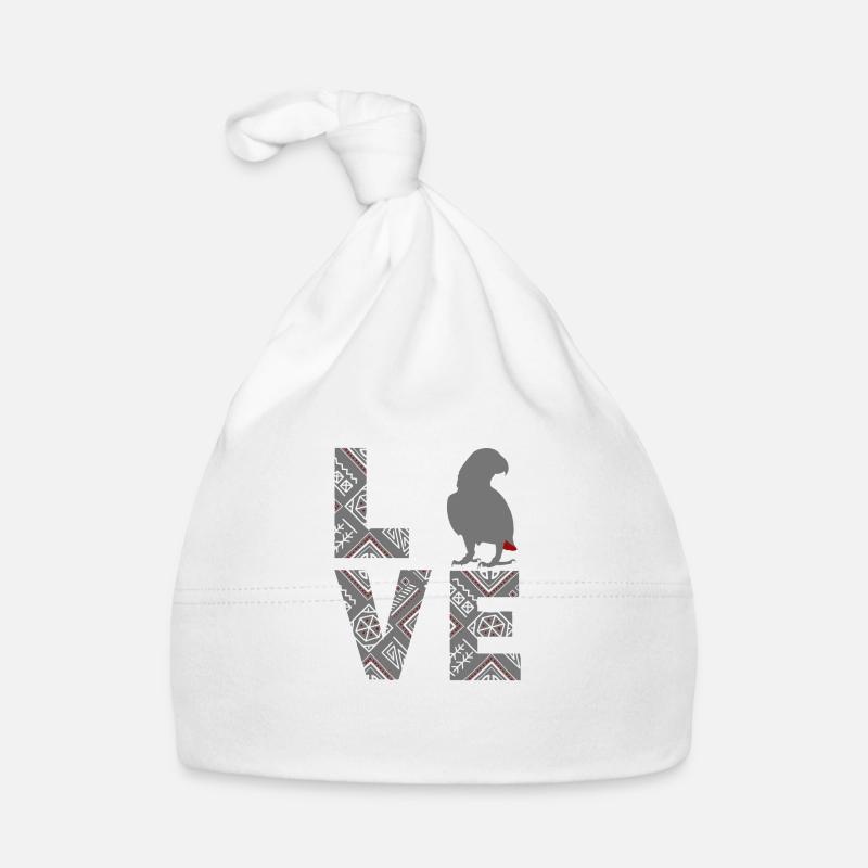 Afrikanischer Graupapagei Baby Bio-Mütze