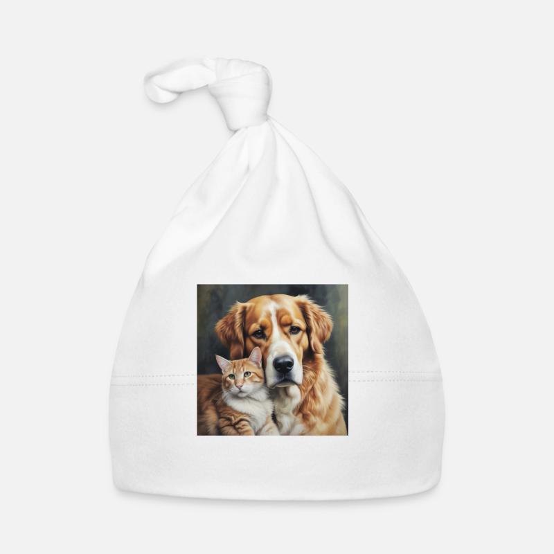 Amoureux des chats et des chiens Bonnet bio Bébé