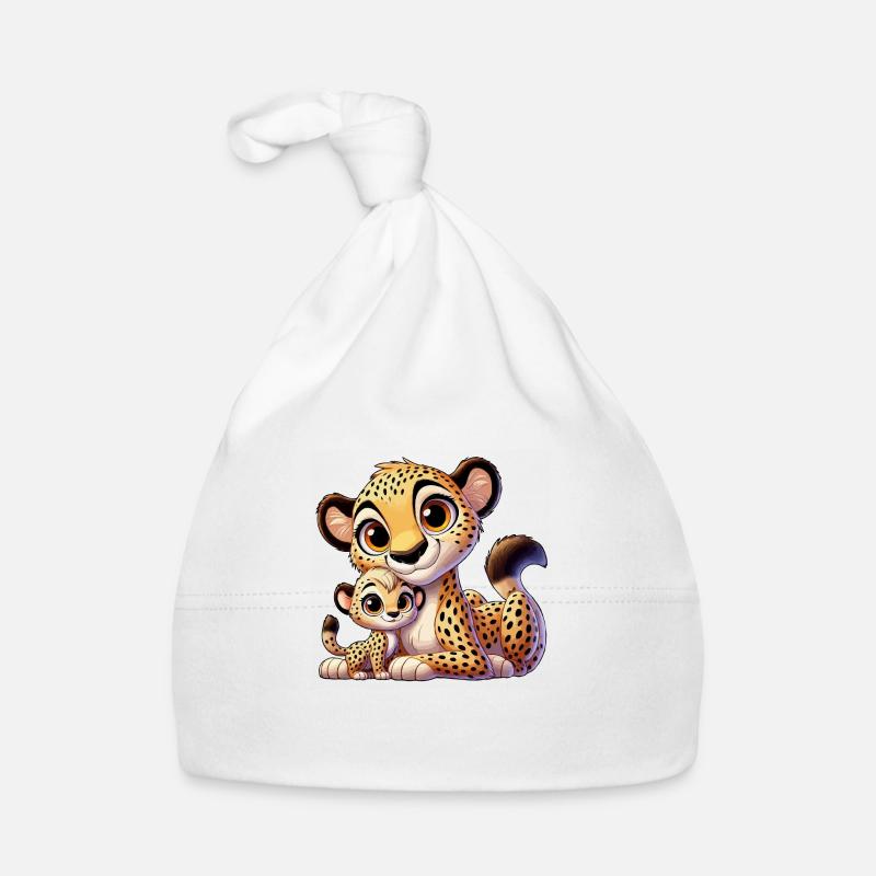Guépard avec enfant Bonnet bio Bébé