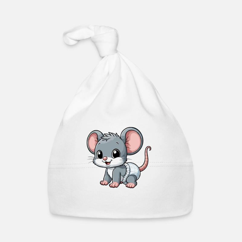Bébé souris avec couche Bonnet bio Bébé
