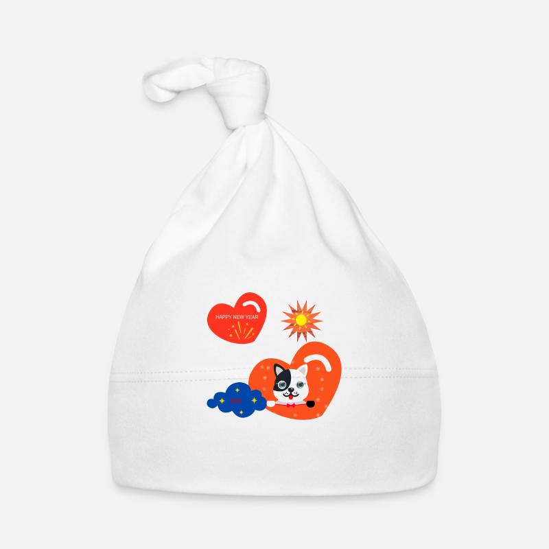 Happy New Year greetings from kitty! Organic Baby Cap