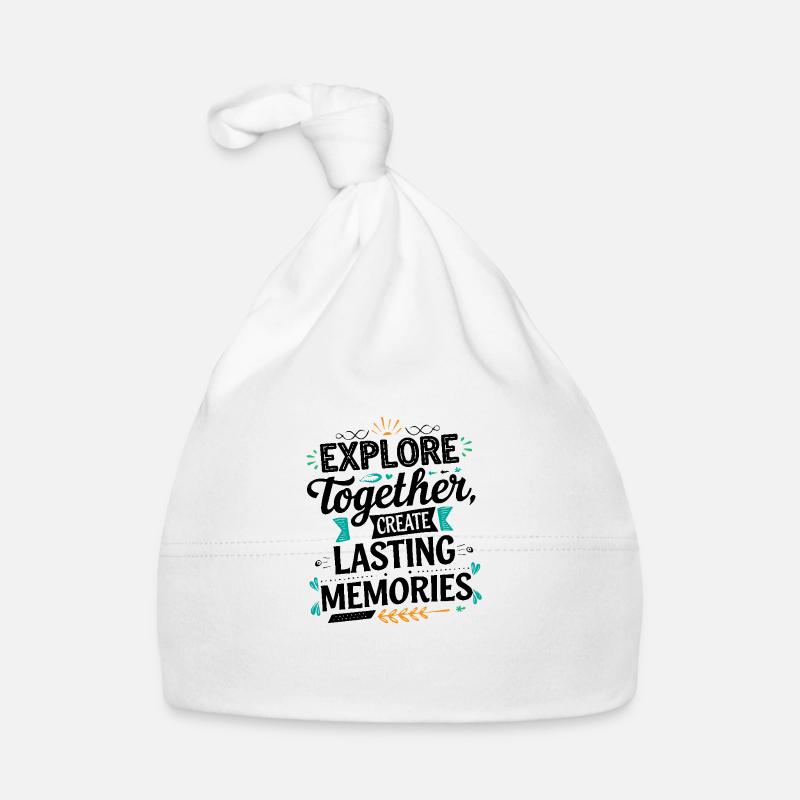 Explorez ensemble adevnture citation de voyage art texte Bonnet bio Bébé