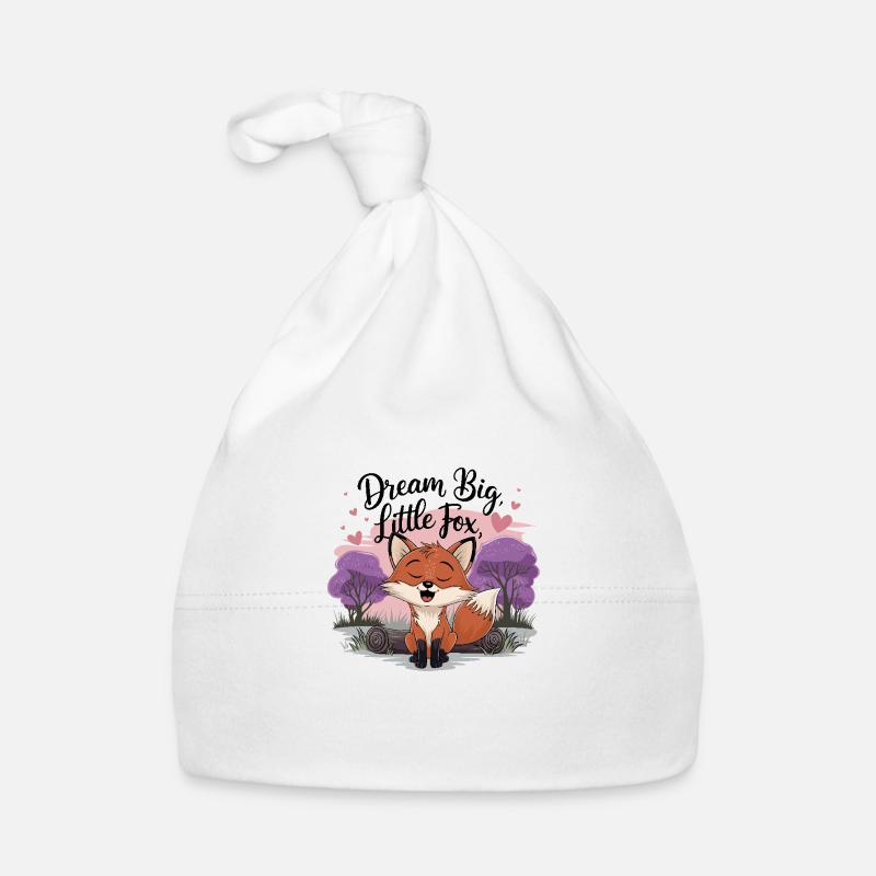 Petit renard - Bonnet bio Bébé - blanc