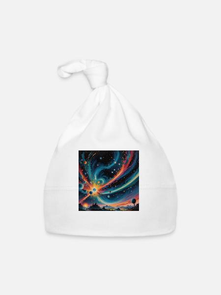 a little bit in space - Baby Bio-Mütze - Weiß - Vorne