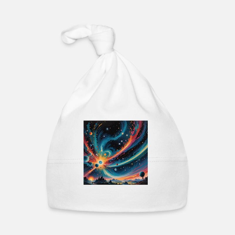 a little bit in space - Baby Bio-Mütze - Weiß
