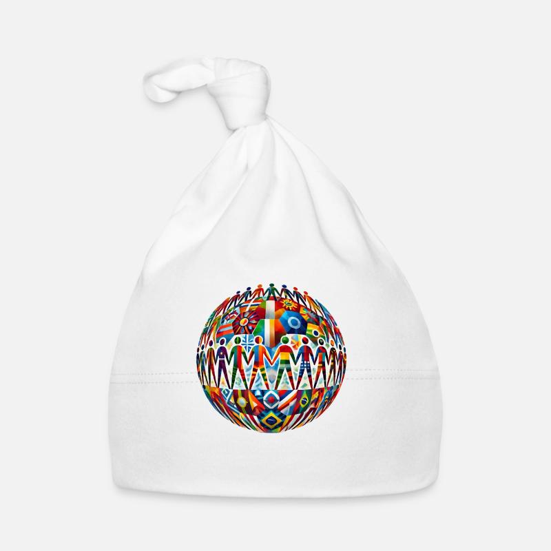 Unity in Diversity – Strong Together - Organic Baby Cap - white
