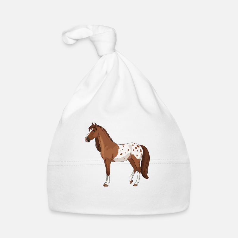 Appaloosa Pferd echt Baby Bio-Mütze