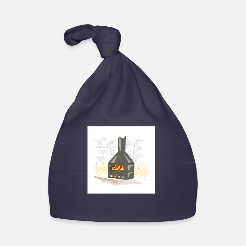Beleuchteter Holzkamin Baby Bio-Mütze
